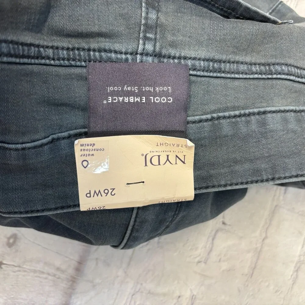 NWT NYDJ Marilyn Straight Jeans Size 26WP 26W Petite Lift Tuck Denim D105 -19